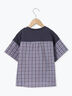 サッカーチェック切替Tシャツ(セットアップ可)（オレンジ/ブルー）｜Samansa Mos2 Lagom（KIDS）（サマンサモスモス ラーゴム）通販
