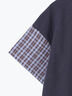 サッカーチェック切替Tシャツ(セットアップ可)（オレンジ/ブルー）｜Samansa Mos2 Lagom（KIDS）（サマンサモスモス ラーゴム）通販