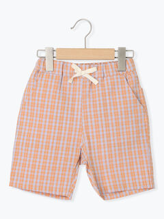 セール】 サッカーチェックハーフ(セットアップ可)（オレンジ/ブルー