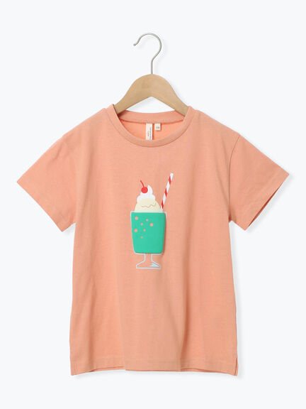 【吸水速乾】クリームソーダ発泡プリントTシャツ（オレンジ/イエロー）｜Samansa Mos2 Lagom（KIDS）（サマンサモスモス ラーゴム）通販
