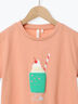 【吸水速乾】クリームソーダ発泡プリントTシャツ（オレンジ/イエロー）｜Samansa Mos2 Lagom（KIDS）（サマンサモスモス ラーゴム）通販