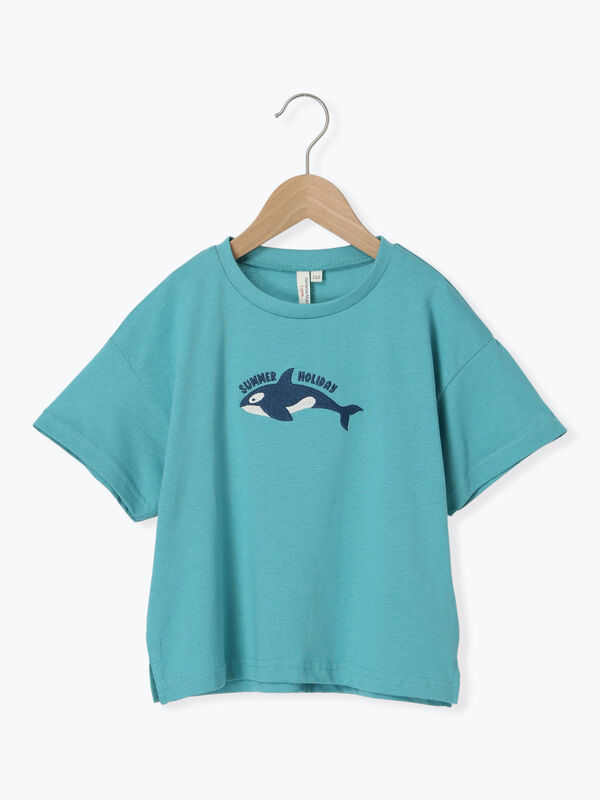 【吸水速乾】シャチ刺繍Tシャツ（レッド/グリーン/ブルー）｜Samansa Mos2 Lagom（KIDS）（サマンサモスモス ラーゴム）通販