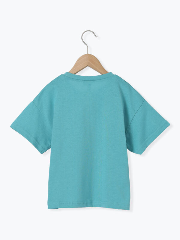 Samansa Mos2 blue COJI-COJI /刺繍Tシャツコジコジ セール】 【吸水速乾】シャチ刺繍Tシャツ（レッド/グリーン