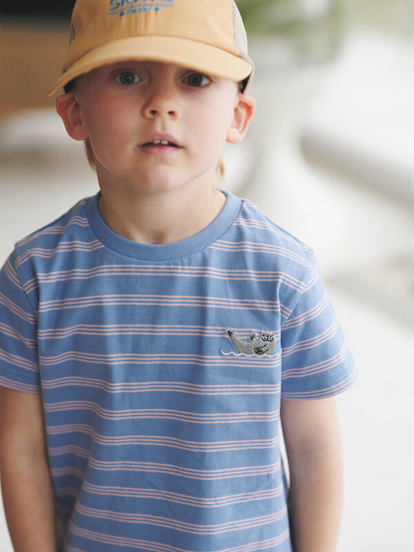 【吸水速乾】アザラシ刺繍ボーダーTシャツ（パープル）｜Samansa Mos2 Lagom（KIDS）（サマンサモスモス ラーゴム）通販