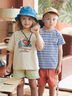 【吸水速乾】アザラシ刺繍ボーダーTシャツ（イエロー/パープル）｜Samansa Mos2 Lagom（KIDS）（サマンサモスモス ラーゴム）通販