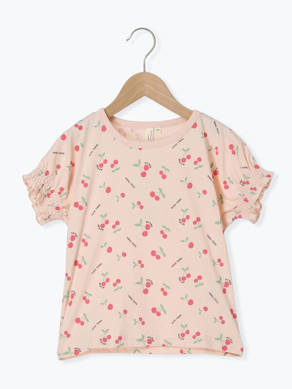 【吸水速乾】チェリー柄Tシャツ（オフホワイト/ピンク）｜Samansa Mos2 Lagom（KIDS）（サマンサモスモス ラーゴム）通販