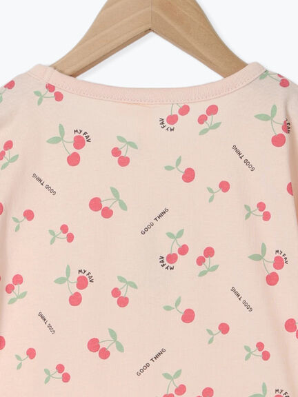【吸水速乾】チェリー柄Tシャツ（オフホワイト/ピンク）｜Samansa Mos2 Lagom（KIDS）（サマンサモスモス ラーゴム）通販