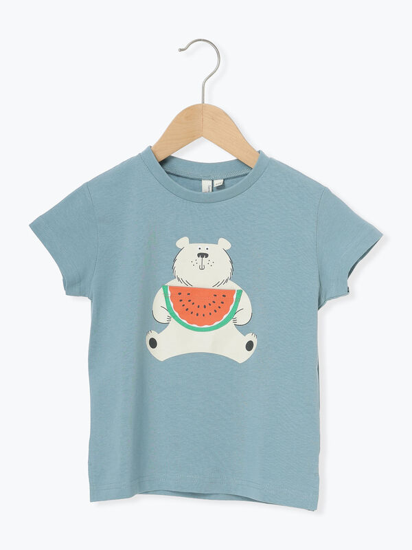 【吸水速乾】スイカポケットTシャツ（イエロー/ブルー）｜Samansa Mos2 Lagom（KIDS）（サマンサモスモス ラーゴム）通販