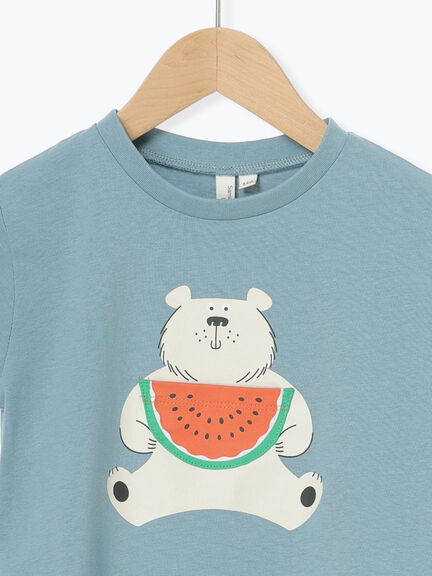 【吸水速乾】スイカポケットTシャツ（イエロー/ブルー）｜Samansa Mos2 Lagom（KIDS）（サマンサモスモス ラーゴム）通販