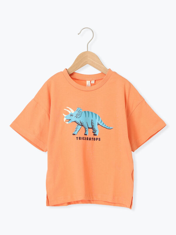【吸水速乾】恐竜プリントTシャツ（オレンジ）｜Samansa Mos2 Lagom（KIDS）（サマンサモスモス ラーゴム）通販