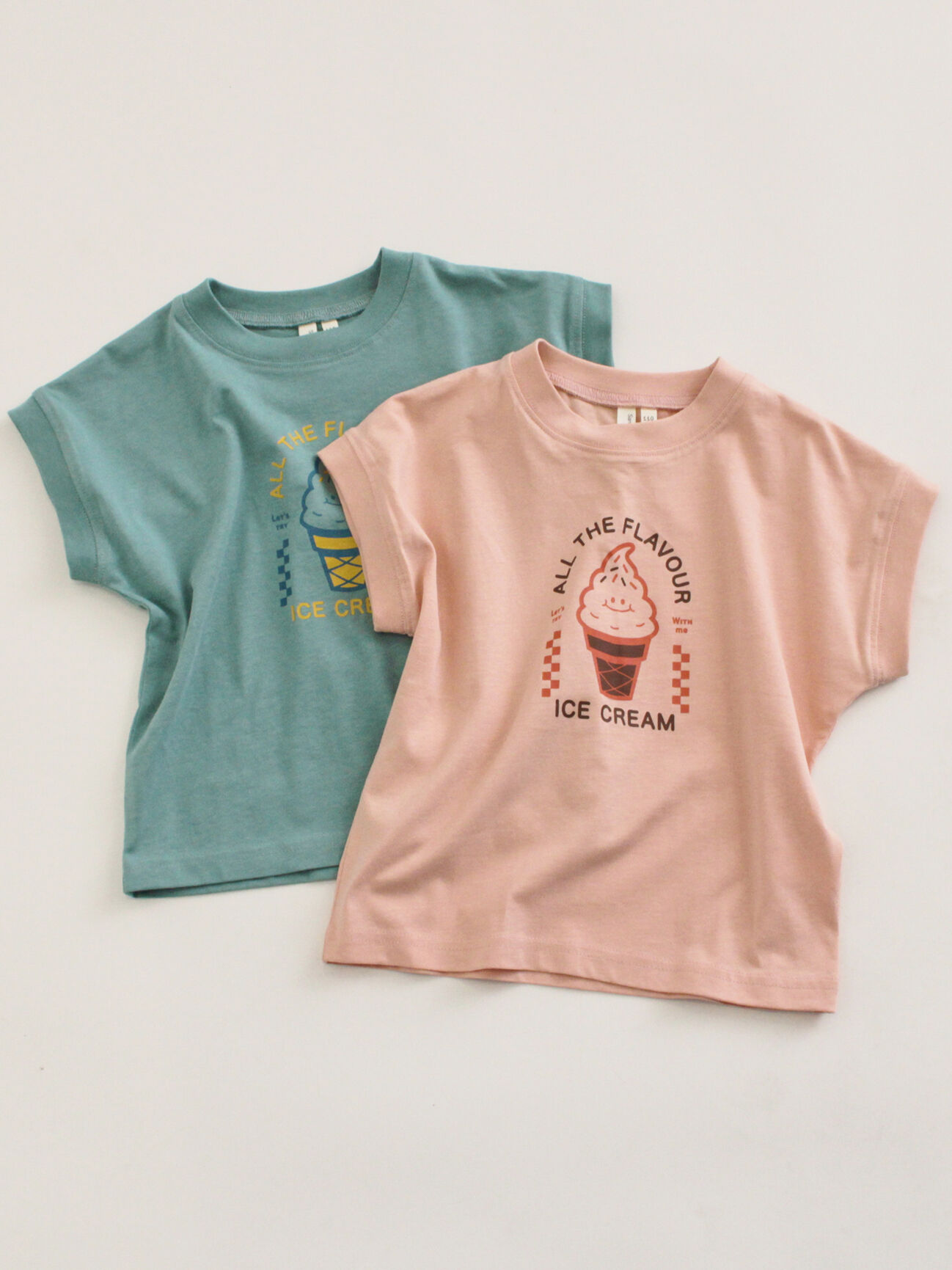 セール】 【吸水速乾】アイスクリームプリントTシャツ（ピンク