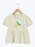 【吸水速乾】レモンさがら刺繍Tシャツ（ミント/キナリ）｜Samansa Mos2 Lagom（KIDS）（サマンサモスモス ラーゴム）通販