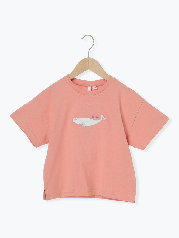【吸水速乾】海の生き物刺繍Tシャツ（ピンク）｜Samansa Mos2 Lagom（KIDS）（サマンサモスモス ラーゴム）通販