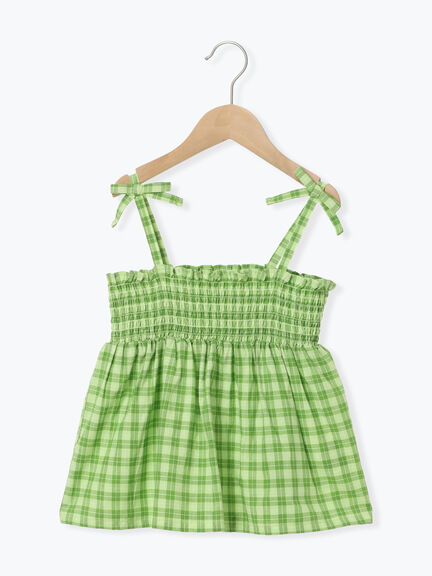チェックキャミブラウス(セットアップ可)（イエロー/グリーン）｜Samansa Mos2 Lagom（KIDS）（サマンサモスモス ラーゴム）通販