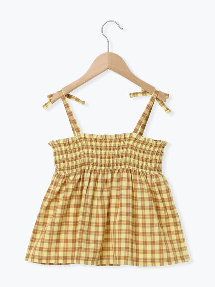 チェックキャミブラウス(セットアップ可)（イエロー/グリーン）｜Samansa Mos2 Lagom（KIDS）（サマンサモスモス ラーゴム）通販