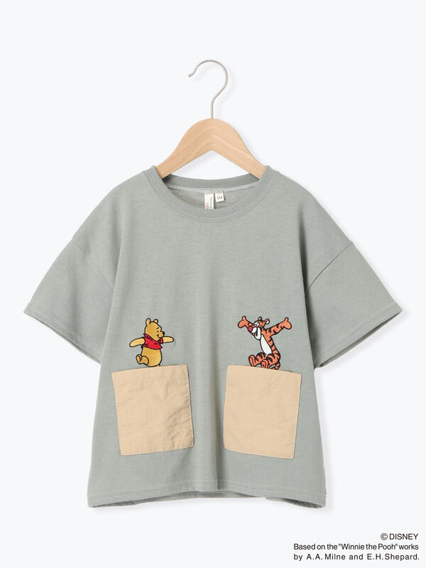 【Disney】くまのプーさん/ポケ付きTシャツ（カーキ）｜Samansa Mos2 Lagom（KIDS）（サマンサモスモス ラーゴム）通販