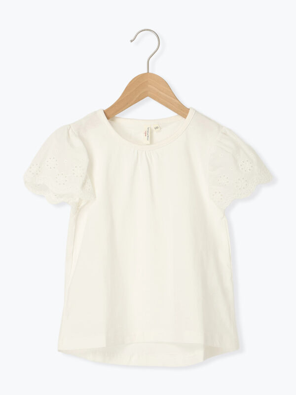 【吸水速乾】袖レースTシャツ（キナリ）｜Samansa Mos2 Lagom（KIDS）（サマンサモスモス ラーゴム）通販