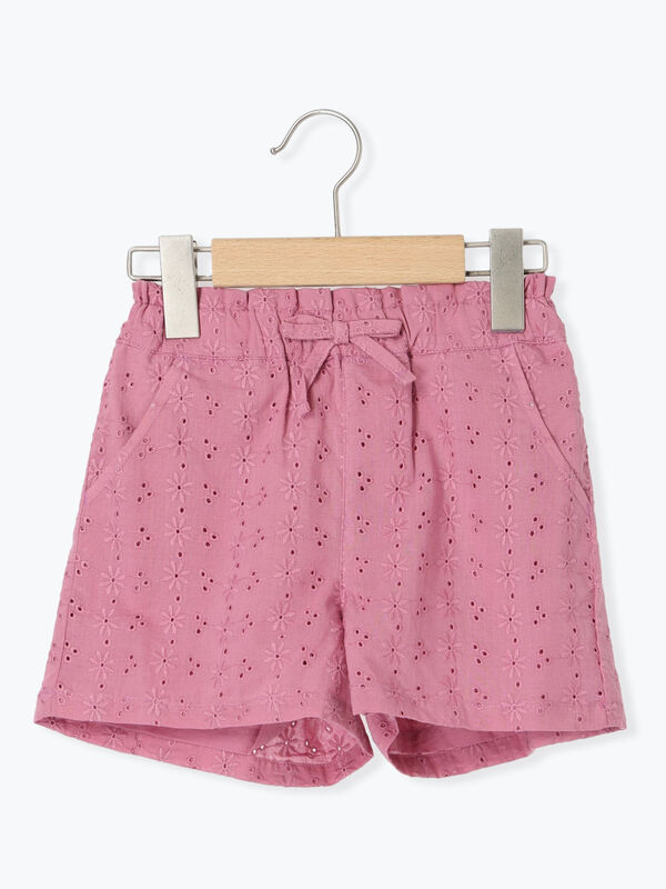 フラワー刺繍ショートパンツ(セットアップ可)（オレンジ/パープル）｜Samansa Mos2 Lagom（KIDS）（サマンサモスモス ラーゴム）通販