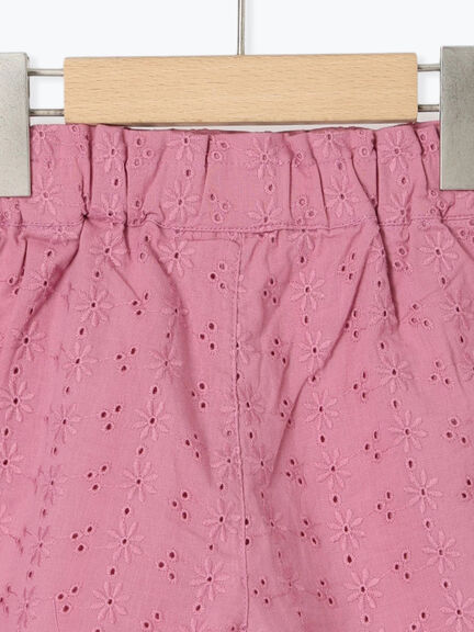 フラワー刺繍ショートパンツ(セットアップ可)（オレンジ/パープル）｜Samansa Mos2 Lagom（KIDS）（サマンサモスモス ラーゴム）通販