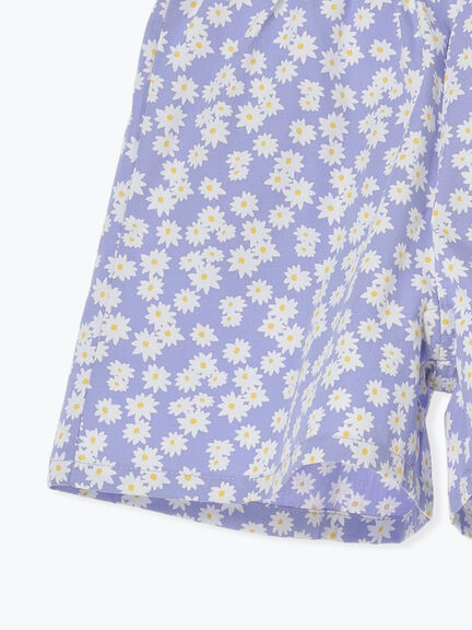 小花柄ショートパンツ(セットアップ可)（イエロー/ブルー）｜Samansa Mos2 Lagom（KIDS）（サマンサモスモス ラーゴム）通販