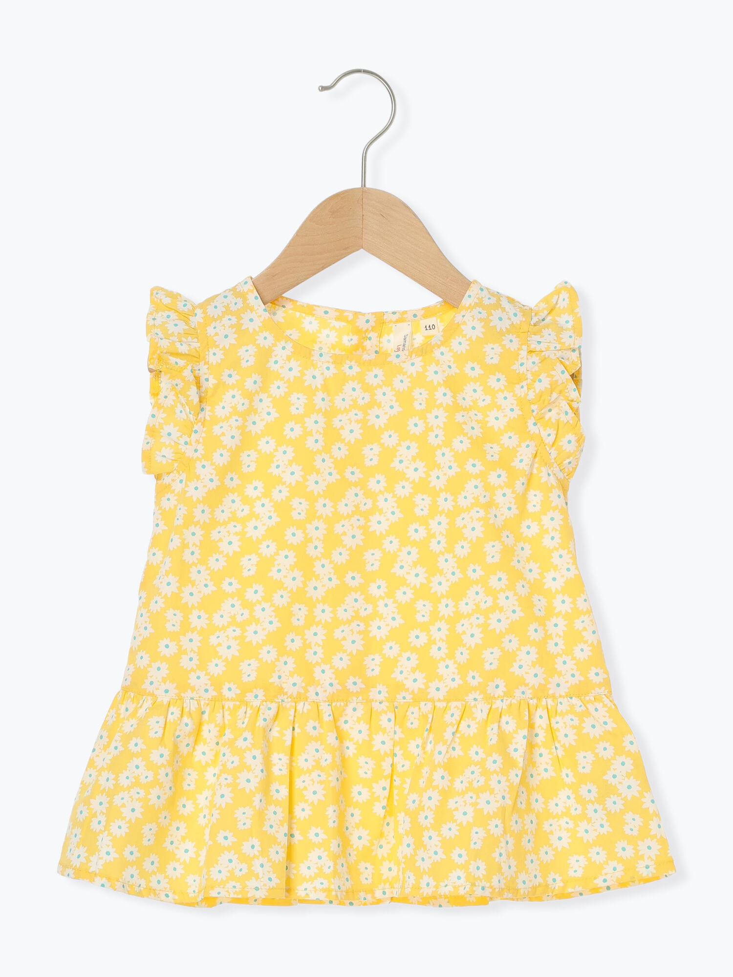 フリル付き淡い黄色シャツ シャツ・ブラウス(イエロー/黄色系)｜レディースファッション