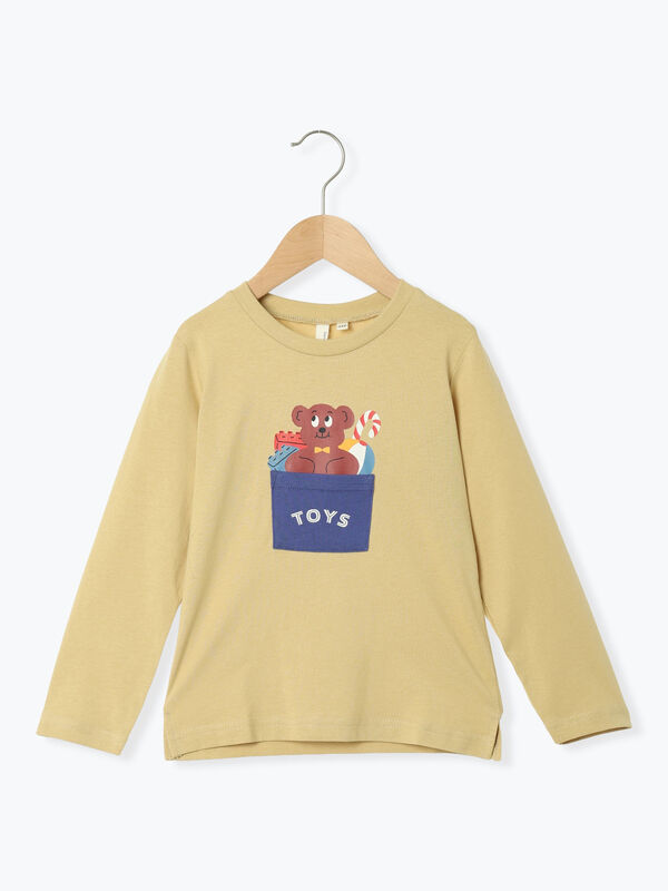 セール】 おもちゃ箱プリントロンT（ピンク/イエロー/トップス/Tシャツ