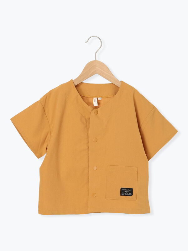 【接触冷感】メッシュ半袖シャツ（キャメル）｜Samansa Mos2 Lagom（KIDS）（サマンサモスモス ラーゴム）通販