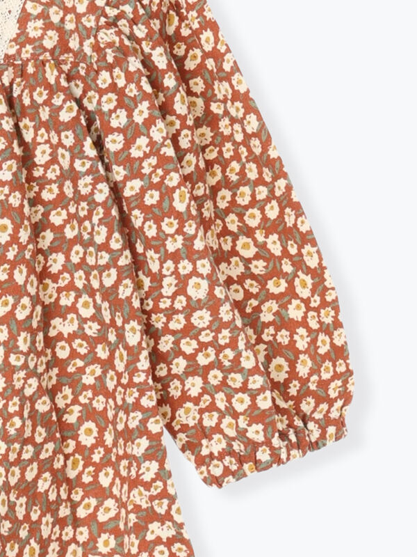 セール】 花柄ワンピース（ピンク/ブラウン/ワンピース/ワンピース