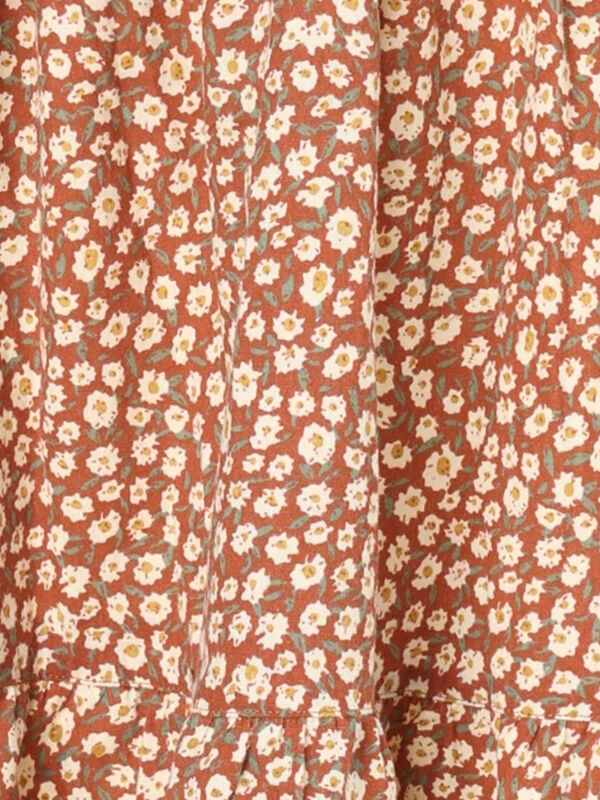 セール】 花柄ワンピース（ピンク/ブラウン/ワンピース/ワンピース