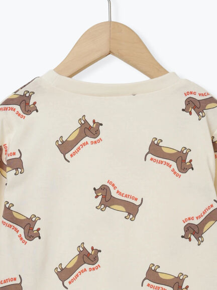 ダックスフンド総柄ロンT（ターコイズブルー/キナリ）｜Samansa Mos2 Lagom（KIDS）（サマンサモスモス ラーゴム）通販