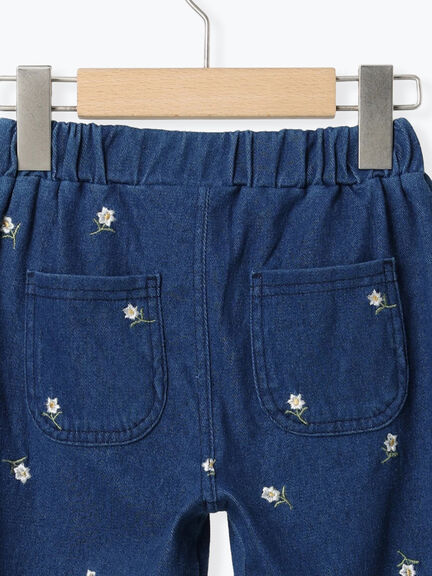 ◎お花刺繍7分丈パンツ（ブルー/ネイビー）｜Samansa Mos2 Lagom（KIDS）（サマンサモスモス ラーゴム）通販