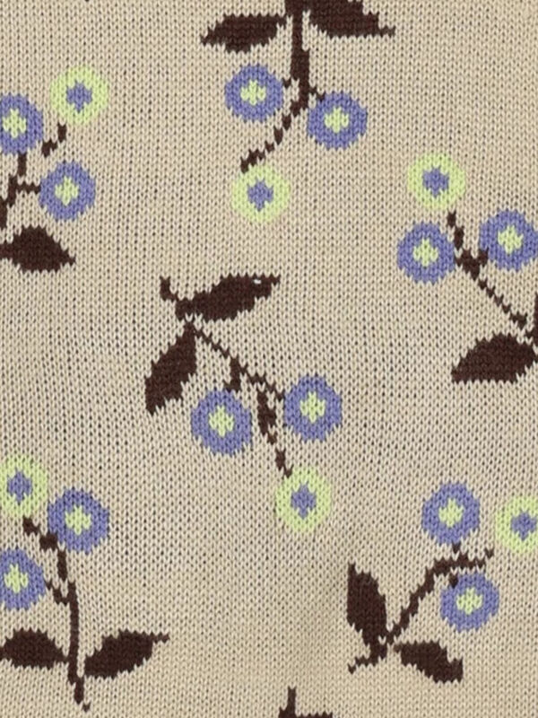 セール】 花柄ジャカードカーディガン（レッド/ベージュ