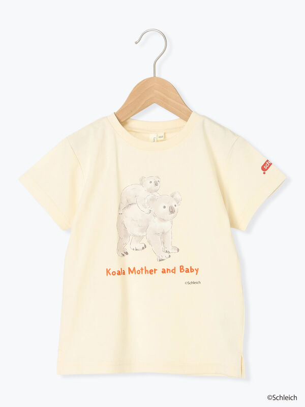 セール】 【schleich】アニマル親子プリントT（ピンク/キナリ/トップス