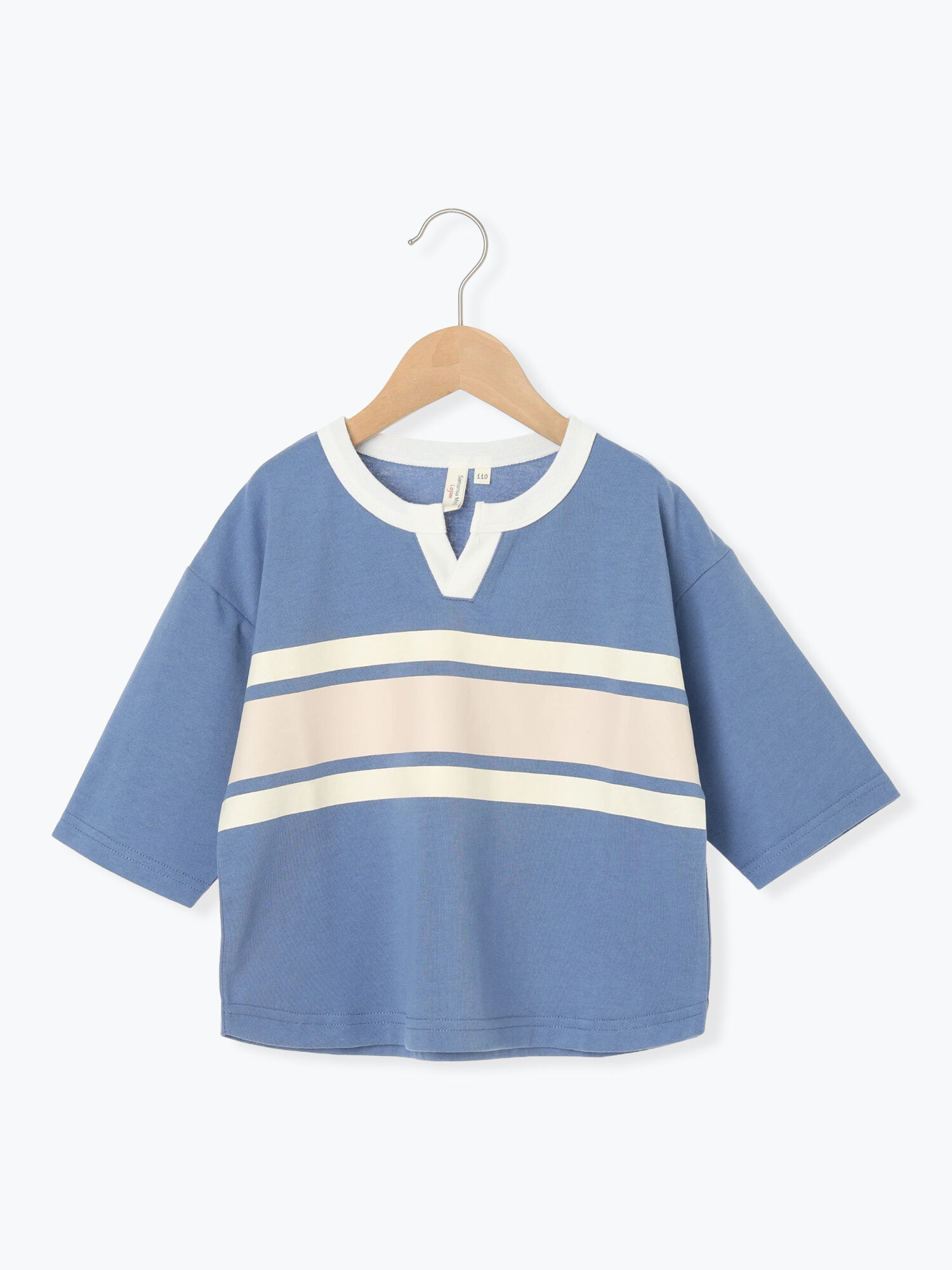 セール】 ボーダーラガーTシャツ（ブルー/キナリ/トップス/Tシャツ