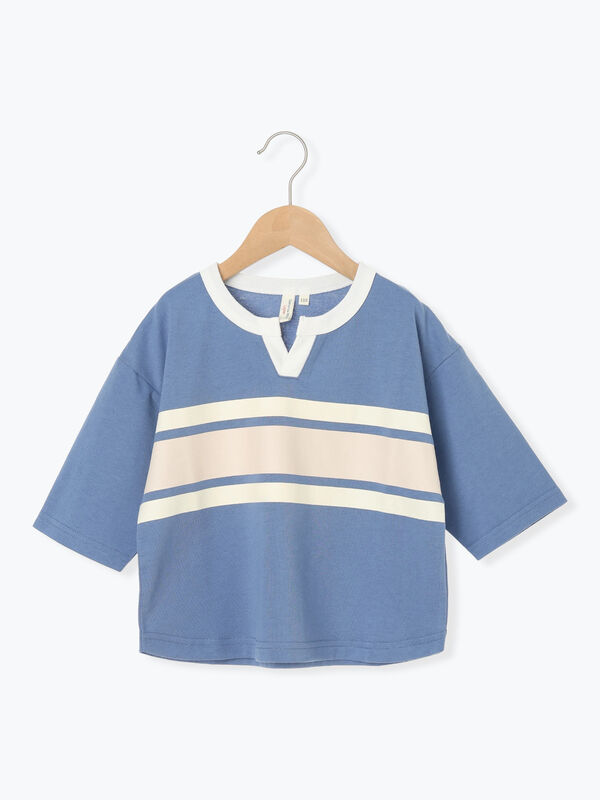ボーダーラガーTシャツ（ブルー）｜Samansa Mos2 Lagom（KIDS）（サマンサモスモス ラーゴム）通販