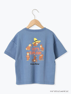 セール】 【おさるのジョージ】バックプリントTシャツ（オレンジ