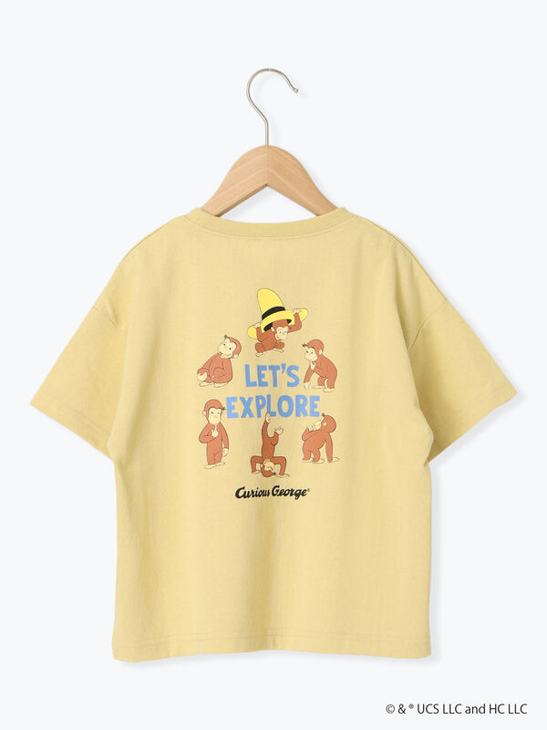 セール】 【おさるのジョージ】バックプリントTシャツ（オレンジ