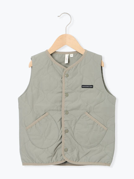 セール】 キルティングベスト（ダークブラウン/カーキ/アウター