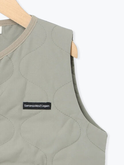 キルティングベスト（ダークブラウン/カーキ）｜Samansa Mos2 Lagom（KIDS）（サマンサモスモス ラーゴム）通販