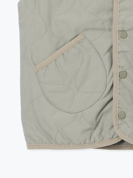 キルティングベスト（ダークブラウン/カーキ）｜Samansa Mos2 Lagom（KIDS）（サマンサモスモス ラーゴム）通販