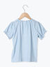 ◎チェリー刺繍ギンガムチェックTシャツ（ブルー/ラベンダー）｜Samansa Mos2 Lagom（KIDS）（サマンサモスモス ラーゴム）通販