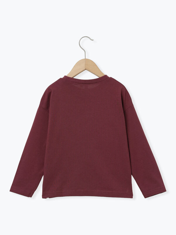 セール】 恐竜刺繍ロンT（ボルドー/グリーン/ブルー/トップス/Tシャツ