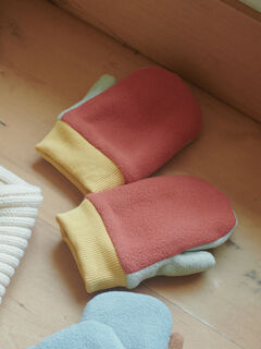 フリースミトン（レッド/ブルー/アクセサリー/ミトン・手袋）| Samansa