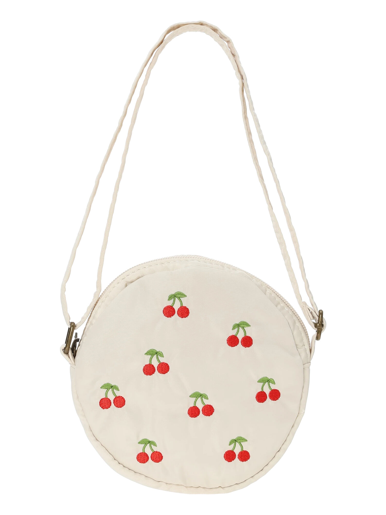 セール】 チェリー刺繍ポシェット（パープル/キナリ/バッグ/バッグ