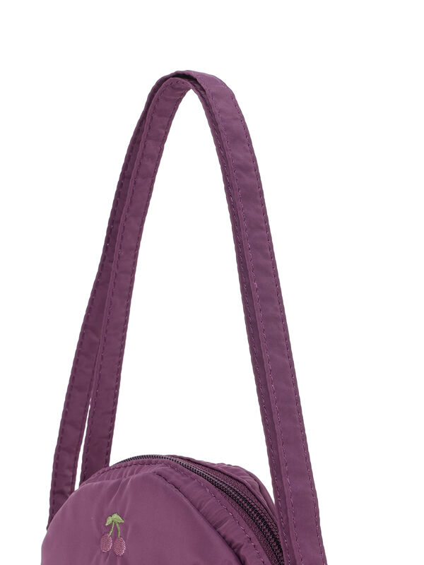 セール】 チェリー刺繍ポシェット（パープル/キナリ/バッグ/バッグ