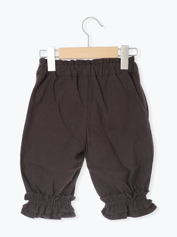 セール】 裾フリルパンツ（ベージュ/ブラウン/ボトムス/パンツ