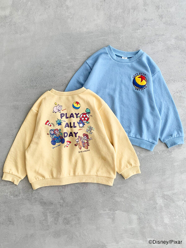 Disney】トイ・ストーリー/バックプリントトレーナー（イエロー