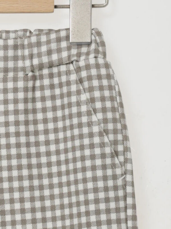 セール】 お花刺繍ポケットパンツ（チャコールグレー/ブラウン/キナリ