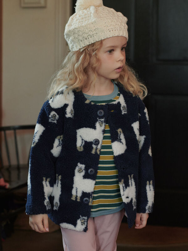 ジャカードボアブルゾン（ベージュ/ネイビー/アウター/ブルゾン