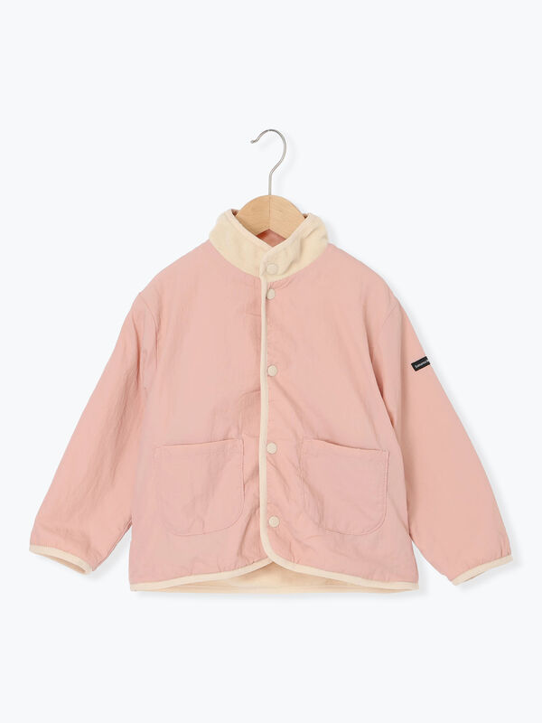 セール】 【撥水】ナイロン×フリースリバーシブルブルゾン（ピンク